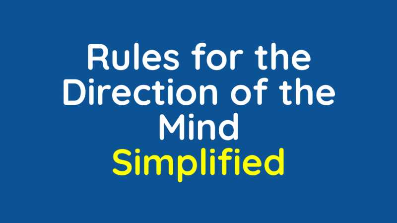 Rules For The Direction Of The Mind