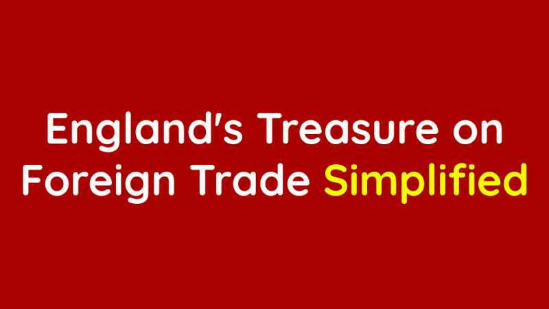 England's Treasure on Foreign Trade