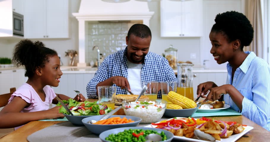 family eating